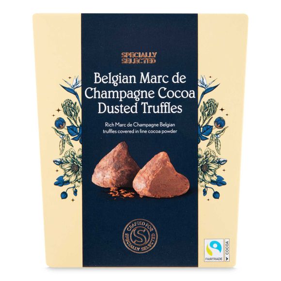 Belgian Marc De Champagne Cocoa Dusted Truffles 200g Specially Selected